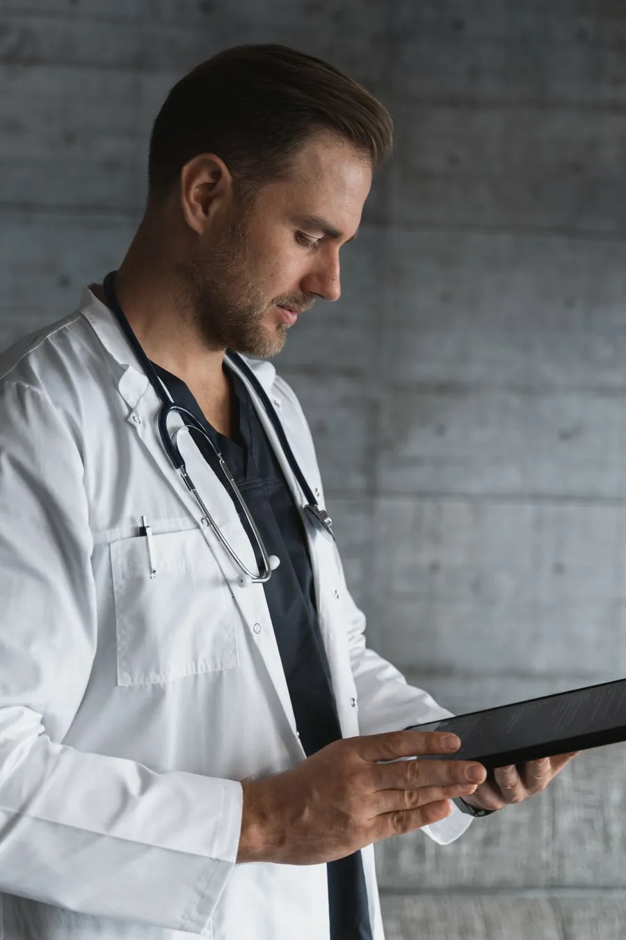 A qualified Australian doctor with a stethoscope